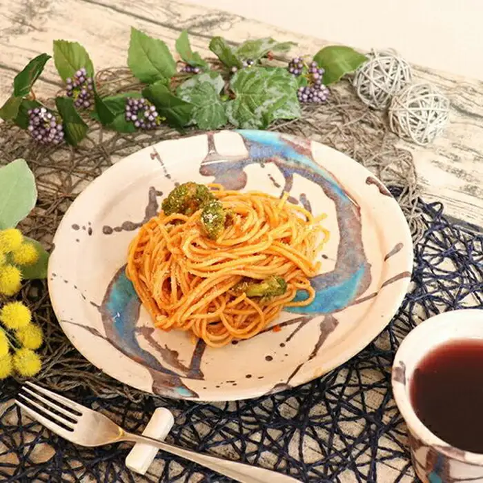 信楽焼 碧水パスタ皿 ワンプレート皿 (168575-40037429)