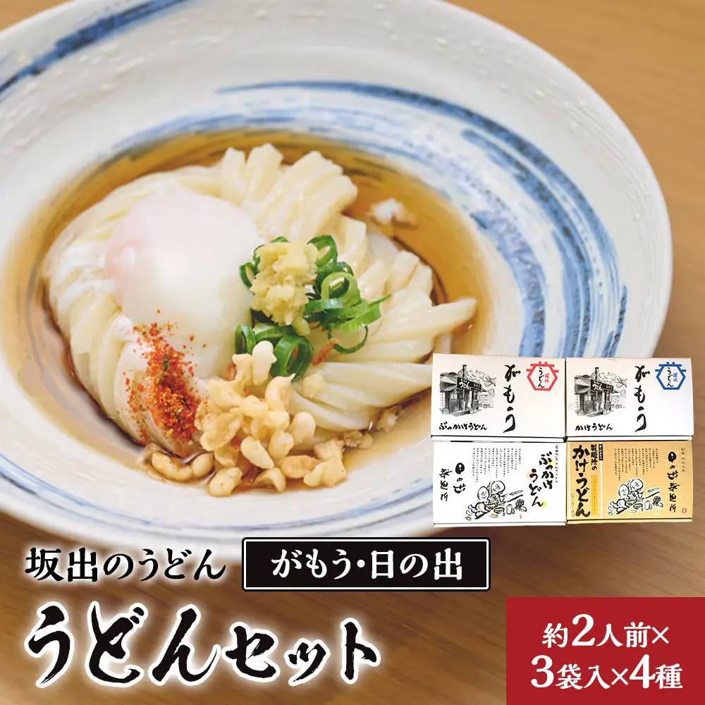 【坂出のうどん】がもうと日の出のうどんセット 約2人前×3袋入り×4種