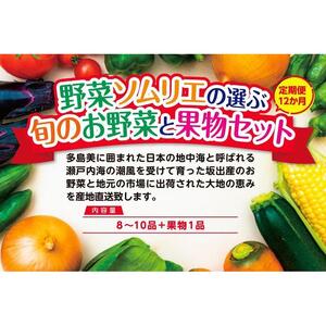 【定期便12回】野菜ソムリエの選ぶ旬のお野菜と果物セット