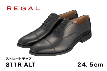 REGAL 811R ALT ストレートチップ ブラック 24.5cm リーガル ビジネスシューズ 革靴 紳士靴