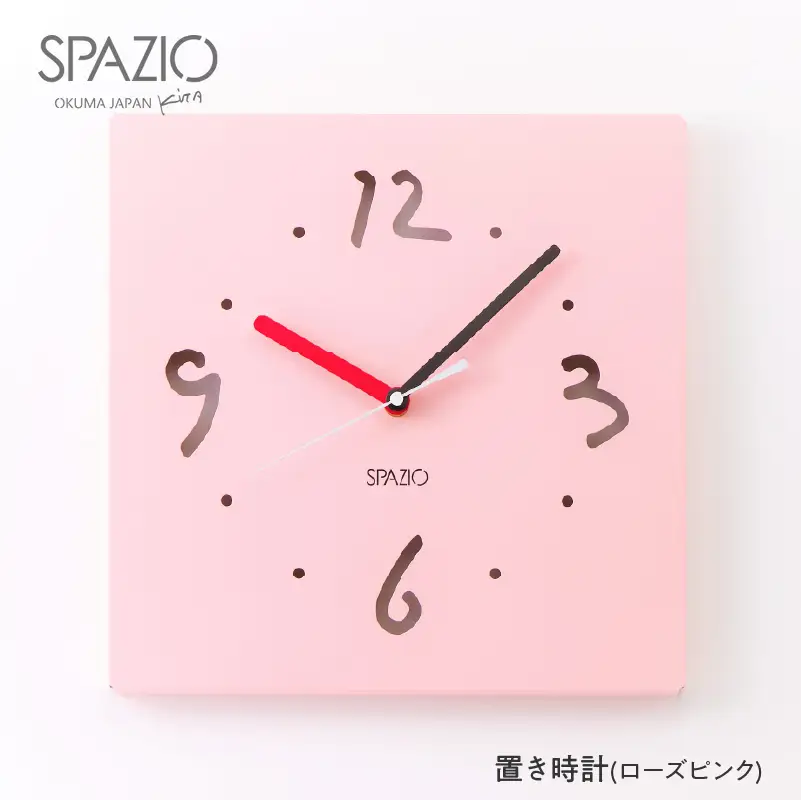 掛け時計SPAZIO(スパツィオ)ローズピンク