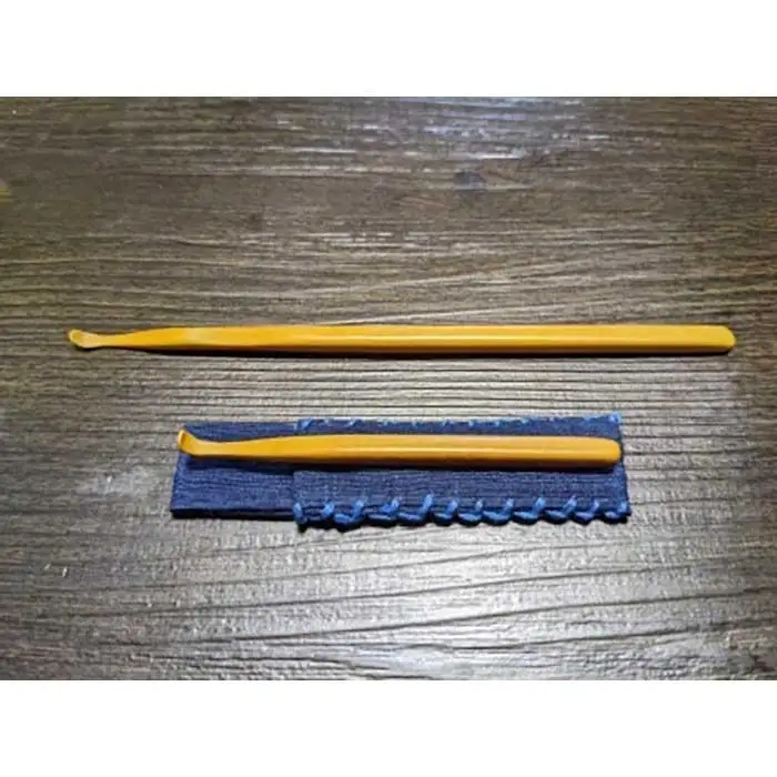 つげ櫛の櫛留商店　本つげ材耳かき（大小セット）