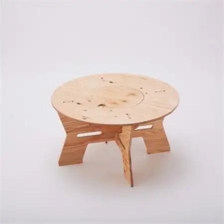 THE BARA +BARAの七輪囲いRoundアウトドアテーブル　カラー:ナチュラル_雑貨・日用品 アウトドア用品 スポーツ・アウトドア用品   雑貨・日用品 キャンプ用品 スポーツ・アウトドア用品 _【1326227】