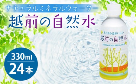  越前の自然水 ペットボトル 330ml × 24本入り 1ケース【福井県 飲料  備蓄 ナチュラルミネラルウォーター】[e20-a012]