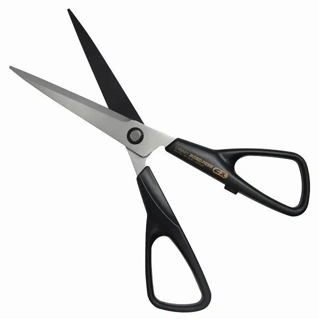 事務用ハサミ フッ素コーティング （GX-175） ～大人 おとな ハサミ 鋏 はさみ 工作 テープ 多目的ハサミ 文具 高い切れ味 文房具 プレゼント シンプル 関市 岐阜県 長谷川刃物 CANARY メーカー直送～