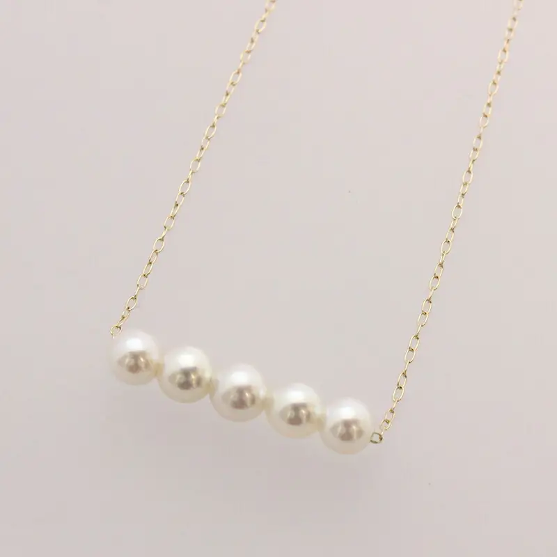 パール 5粒ネックレスYamashita-Pearl4.5-5.5mm パール A180-021006
