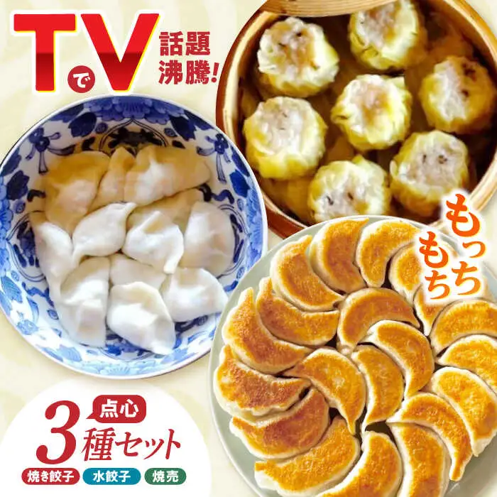 大容量 手作り点心3種セット / 焼き餃子12ヶ・水餃子12ヶ・焼売10ヶ / ギョウザ ぎょうざ 餃子 焼餃子 水餃子 シュウマイ しゅうまい 焼売 食べ比べ 冷凍 / 諫早市 / 餃子のかわしも [AHBM001]