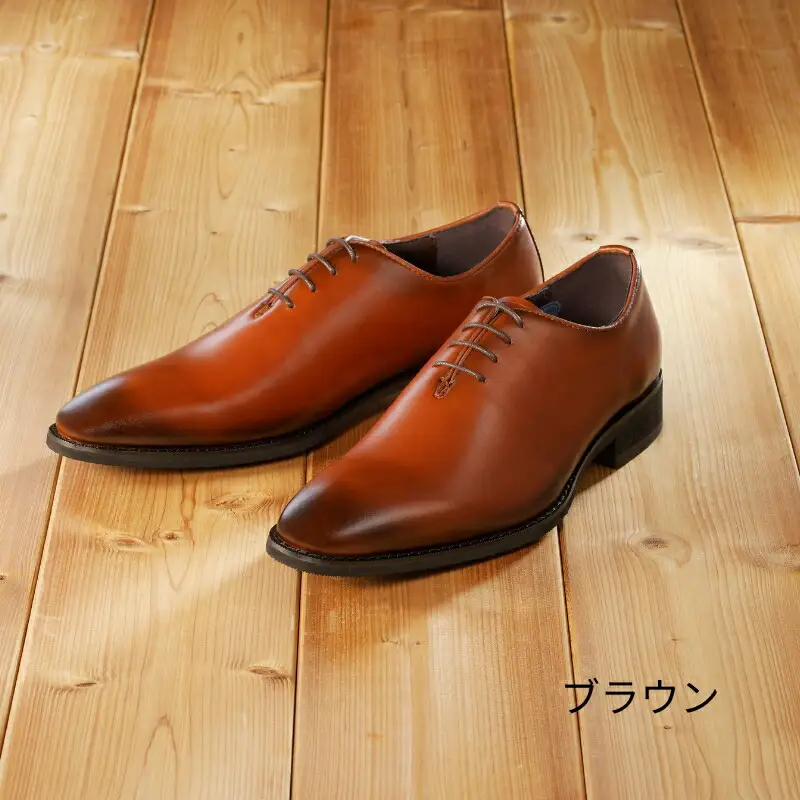 【匠の靴】超軽量＆履き心地抜群な本革ビジネスシューズAF-02(サイズ：25.0cm、カラー：ブラウン)_0019-002-T03-2-2