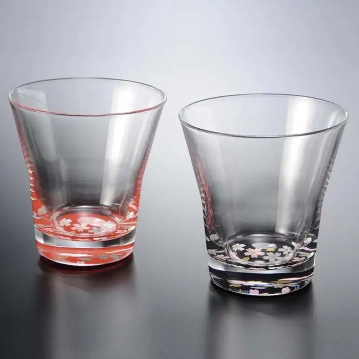 ぬりもん de Verre フリーグラス 蒔絵 桜 ペアセット
