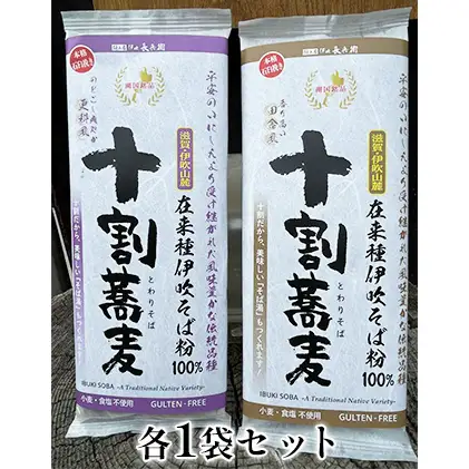 十割伊吹そば 麺工房伊吹長兵衛 田舎風 更科風 十割伊吹そば 【つゆ付 8人前 200g×4箱】