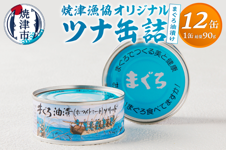 焼津漁協オリジナルツナ缶詰（まぐろ油漬け）12缶入 (a12-163)