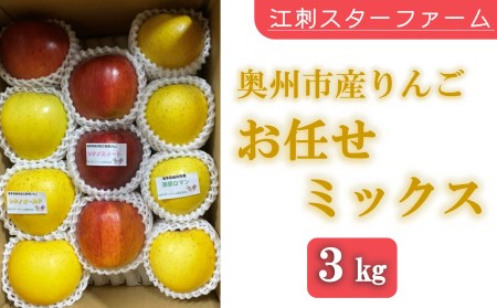 【スターファーム】こだわり栽培 「お任せミックス」 厳選品 約3kg 岩手県奥州市産 産地直送 冷蔵 [AY010]