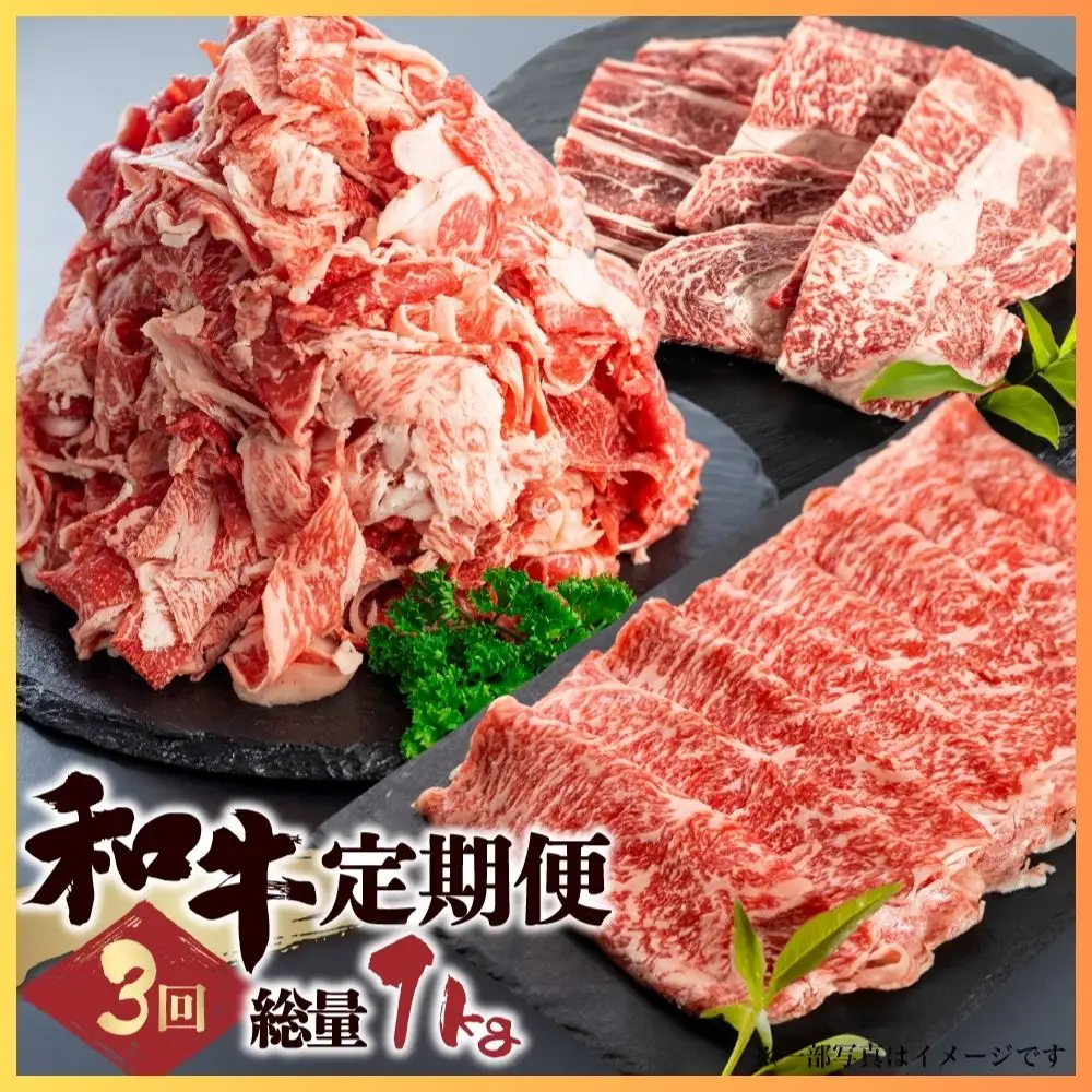 定期便 和牛定期便 全3回 ロース 切落し 