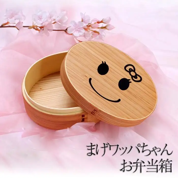 まげワッパちゃん 曲げわっぱ 弁当箱 500ml 合口 紀州漆器  みよし漆器本舗 紀州塗り