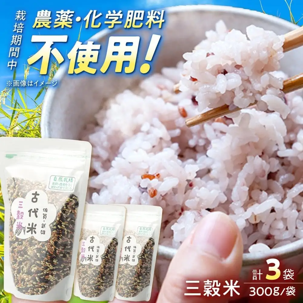 雑穀 古代米 三穀米 300g×3袋 UAS002 雑穀米