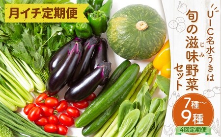 【月イチ定期便】UIC 名水うきは 旬の滋味（じみ）野菜セット (ひと月1箱×4か月=計4回)