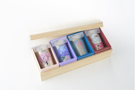 まどろむ酒器4種セット(桜・花火・紅葉・紫陽花)