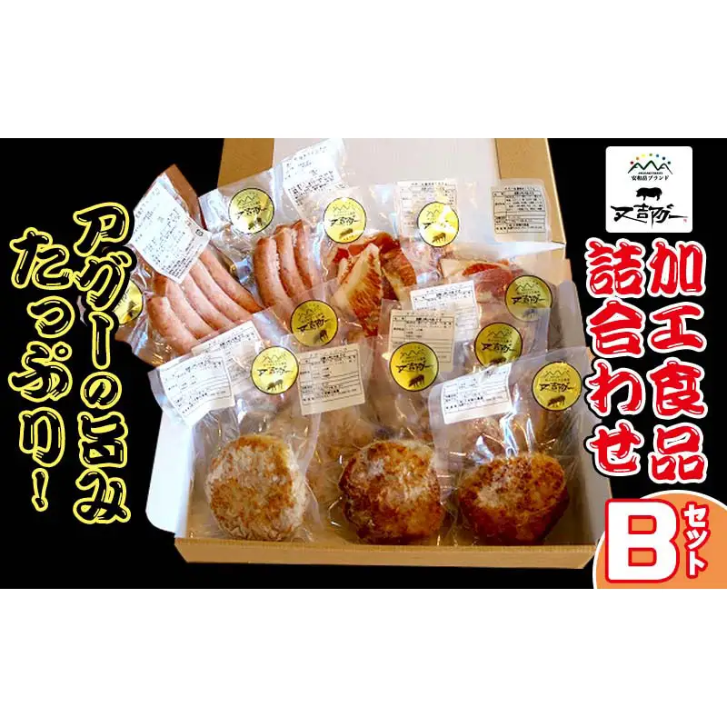 【又吉アグー】アグーの旨みたっぷり！加工食品詰め合わせ　Bセット(ハンバーグ&ソーセージ&生姜焼き)