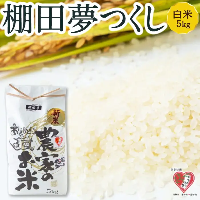佐藤ファーム 棚田夢つくし 白米5kg 【2026年9月下旬より順次発送予定】 夢つくし こめ お米 コメ ごはん ご飯 送料無料 福岡県 うきは市