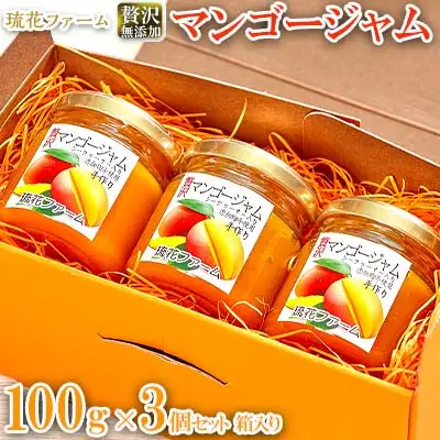 【琉花ファーム】贅沢無添加マンゴージャム100g3個セット箱入り