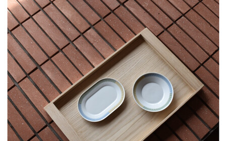1616/ PC Oval Plate 200 & Deep Plate 160 セット【1616/arita japan】有田焼 食器 器 皿 中皿 楕円皿 オーバル ディープ プレート ホワイト シンプル eb026
