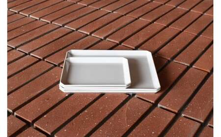 1616/ TY Square Plate 165 & 235 White 4枚セット【1616/arita japan】有田焼 食器 器 皿 中皿 角皿 スクエア プレート ホワイト シンプル eb036