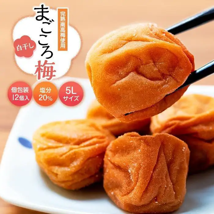 まごころ梅 白干し 塩分20％ 5Lサイズ 個包装 １２個入り