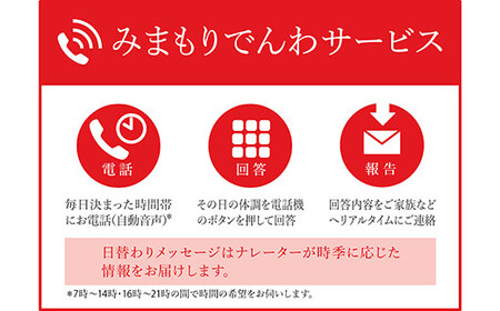 郵便局のみまもりサービス「みまもりでんわサービス (固定電話)」 (3ヵ月) 山形県 南陽市 [1531]