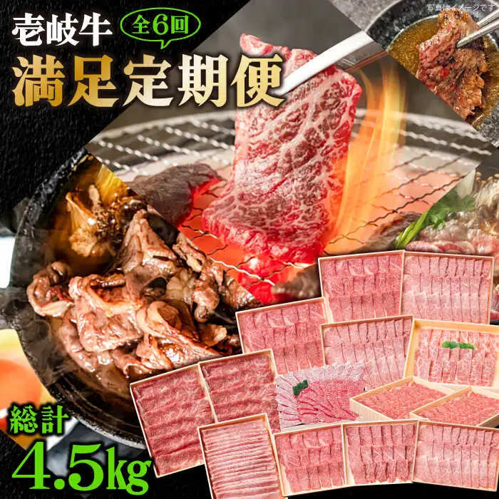【全6回定期便】《A4-A5ランク》壱岐牛 満足定期便 [JBO081] 和牛 黒毛和牛