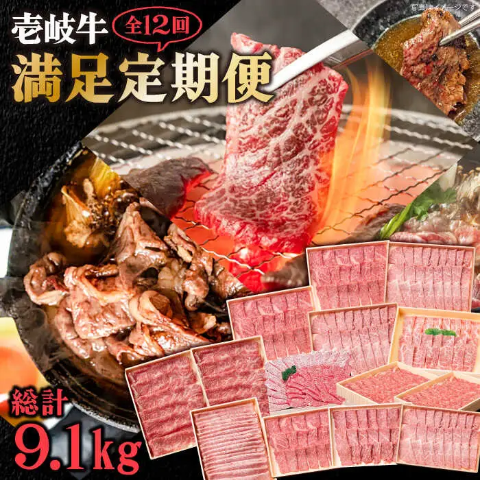 【全12回定期便】《A4-A5ランク》壱岐牛 満足定期便 [JBO082] 和牛 黒毛和牛