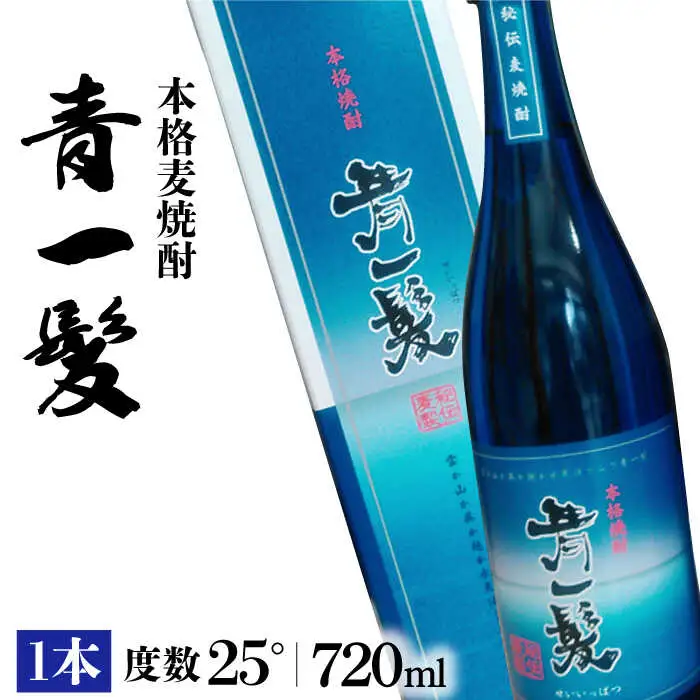 【3年以上貯蔵熟成！】本格 麦焼酎 青一髪 25° 720ml 化粧箱入 贈答用 / 麦焼酎 むぎじょうちゅう 焼酎 麦 しょうちゅう むぎ 酒 お酒 さけ ギフト プレゼント / 南島原市 / 久保酒造場 [SAY003]