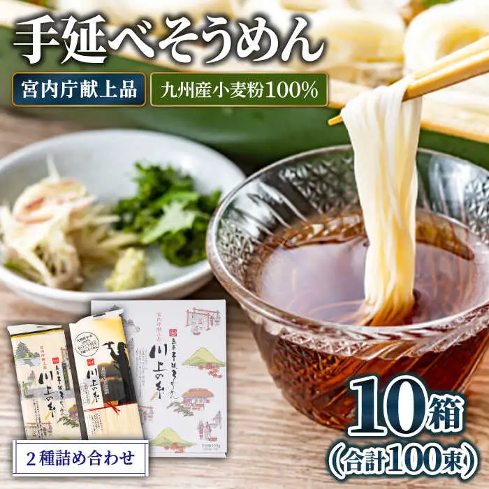 手延べそうめん 2種詰め合せ 計10箱 [SCM011] そうめん