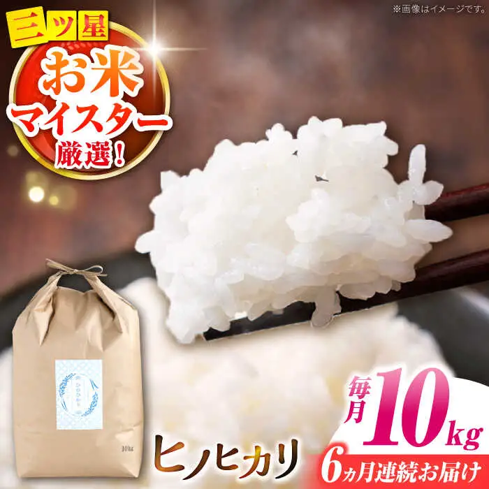 ヒノヒカリ 10kg×6回 定期便 / ひのひかり 米 お米 こめ コメ 精米 / 南島原市 / 林田米穀店 [SCO002]