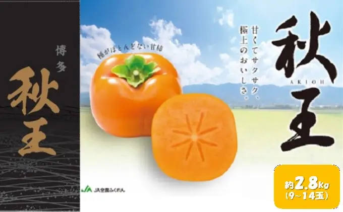 柿 秋王 あきおう 約2.8kg 9～14玉 果物 フルーツ デザート かき オンライン決済限定 配送不可:離島 