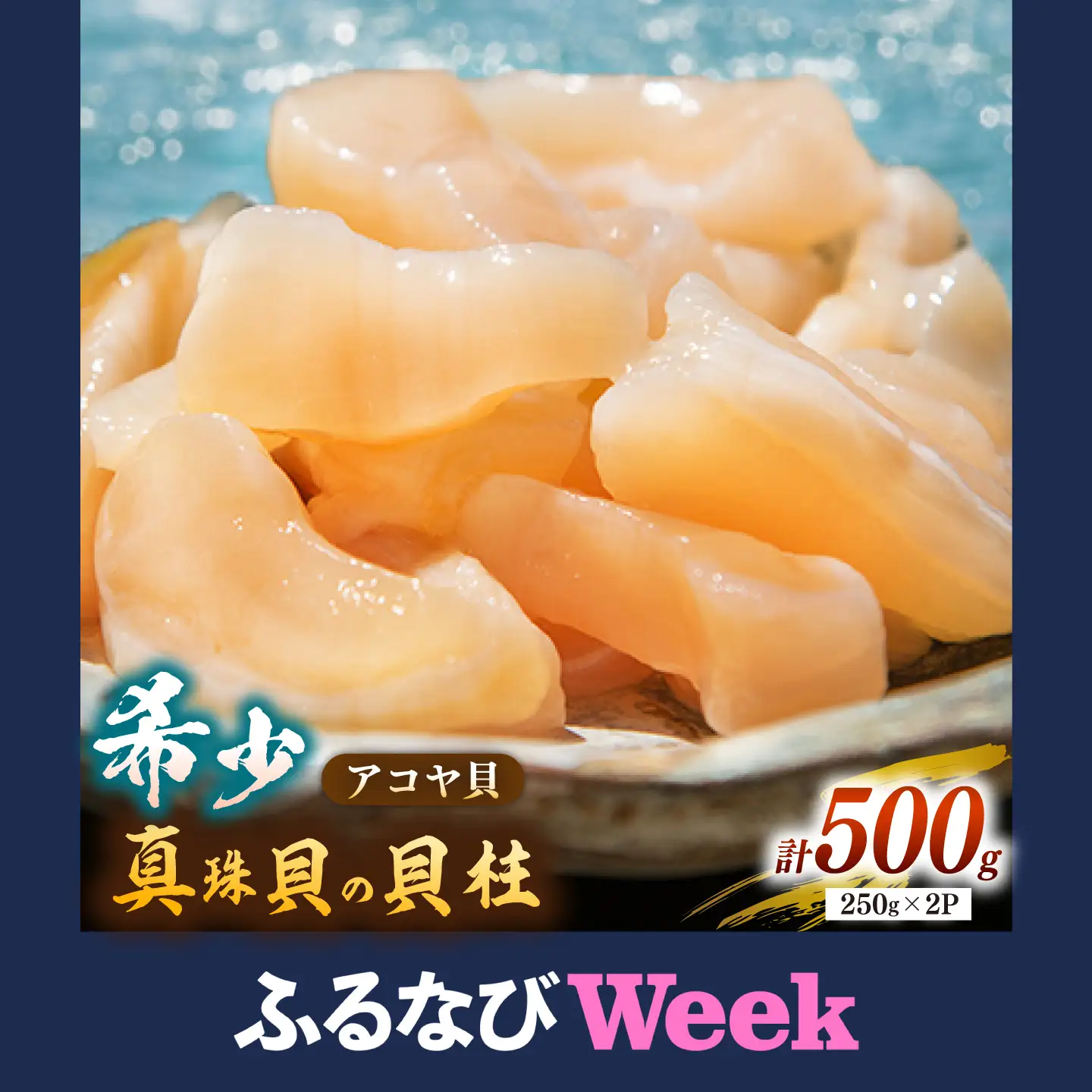 【ふるなびWEEK対象】アコヤ 貝 貝柱 500g [JCJ022]