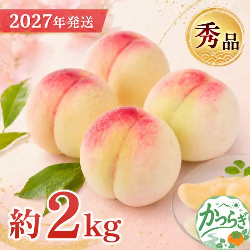 桃 和歌山県産 桃 5玉～8玉 約2kg 秀品  【2027年7月上旬～2027年8月下旬頃発送予定】【US36】【AS003-uts063】