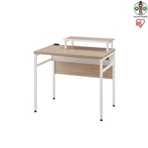 机 デスク ケーブル収納/モニター台付き ケーブル収納デスク モニター台付 アイリスオーヤマ 幅80cm 高さ82cm オフィス ナチュラル ケーブル収納 CSD－800M ライトナチュラル／ホワイト