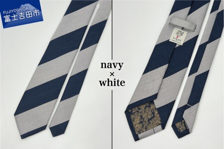 【TORAW】TORAW031 ネイビー×ホワイト ネクタイ ビジネス シルクネクタイ プレゼント 日本製