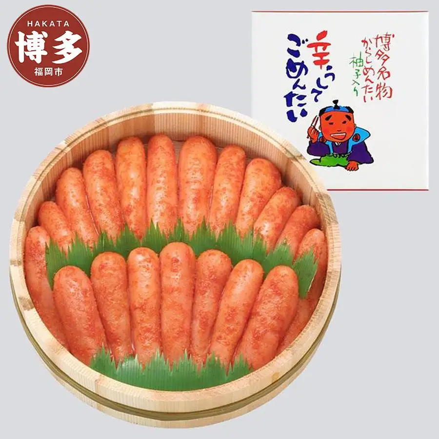 博多名物 無着色辛子明太子1ｋ木樽入り