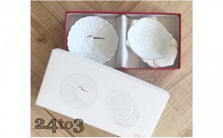 金・プラチナ鶴亀小皿セット 西富陶磁器 bi002