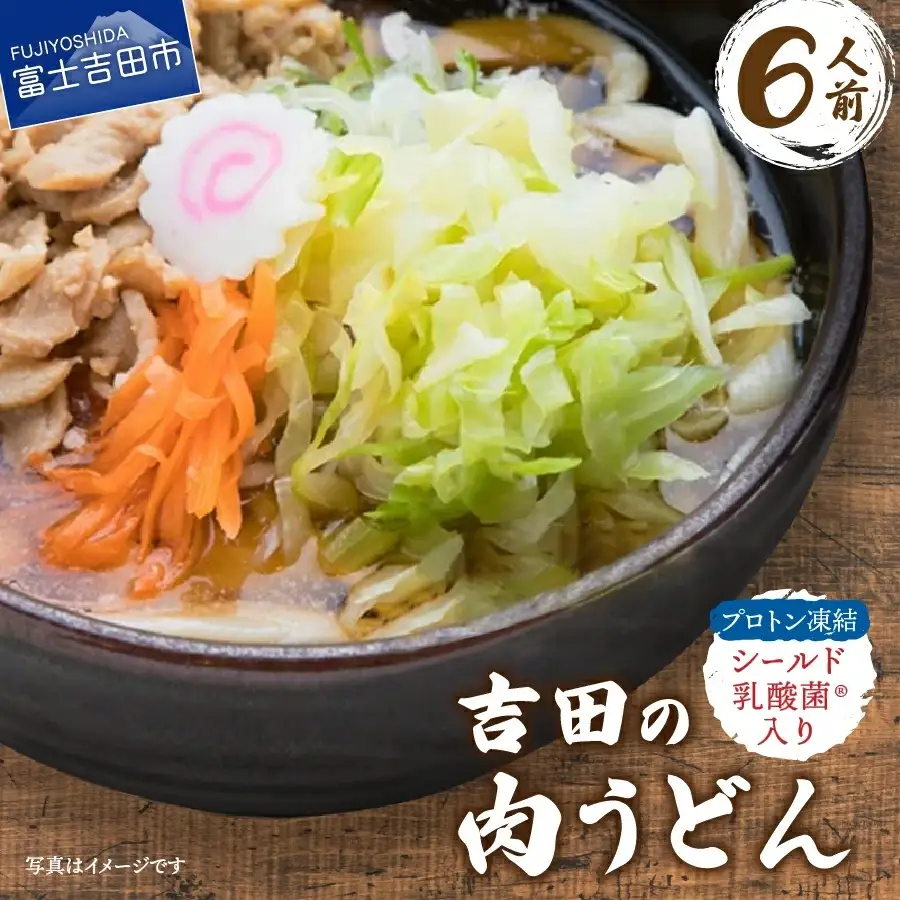 プロトン凍結シールド乳酸菌R入り吉田の肉うどんセット1人前×6セット 吉田のうどん 冷凍 6人前 つゆ付き 具入り ご当地グルメ