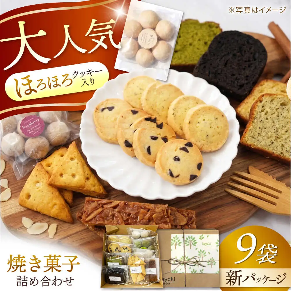 焼き菓子 詰め合わせ 9袋 多治見市 / 社会就労センターけやき おやつ [TAM007] おやつ