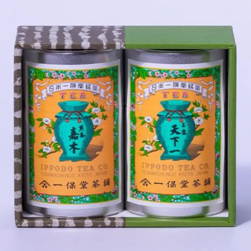 一保堂　玉露　天下一 ・ 煎茶　嘉木　小缶詰合せ　90g未使用 一保堂茶舗】玉露 天下一・煎茶 嘉木小缶セット | 京都府京都市