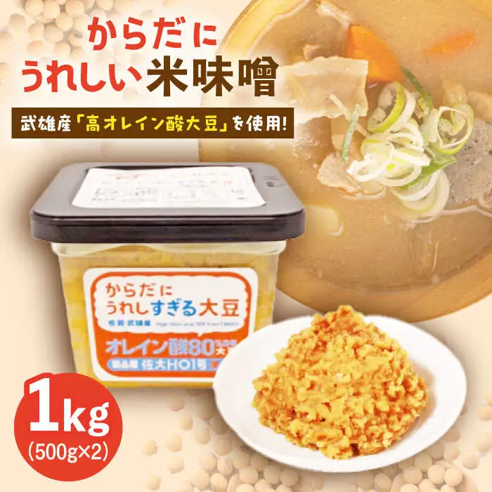 米味噌 500g×2個 なるせみそ /角味噌醤油 [UAX001]