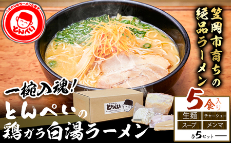 とんぺいの生ラーメン 5食入り　麺 ラーメン