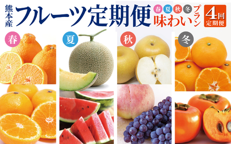 【定期便4回】嬉しい!季節の新鮮 フルーツ定期便 春夏秋冬味わいプラン フルーツ