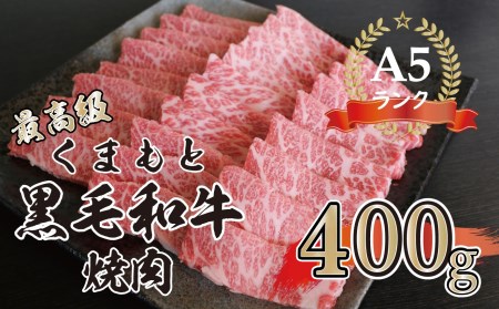 A５ランクの熊本黒毛和牛　焼肉用　400ｇG-42 | 熊本県 熊本 くまもと 和水町 なごみまち なごみ 牛肉 肉 黒毛和牛 肥後 冷凍 焼肉 A5ランク A5