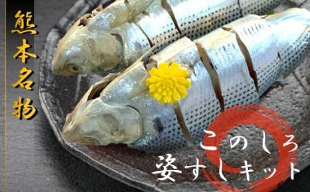熊本県産 このしろ 姿すしキット 10匹 | 熊本県 熊本 くまもと 和水町 なごみまち なごみ 寿司 すし ご飯は別 冷凍 姿寿司