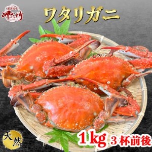 大好評】天然 ボイル ワタリガニ (オス)1kg [3杯前後] [配送不可地域：離島]