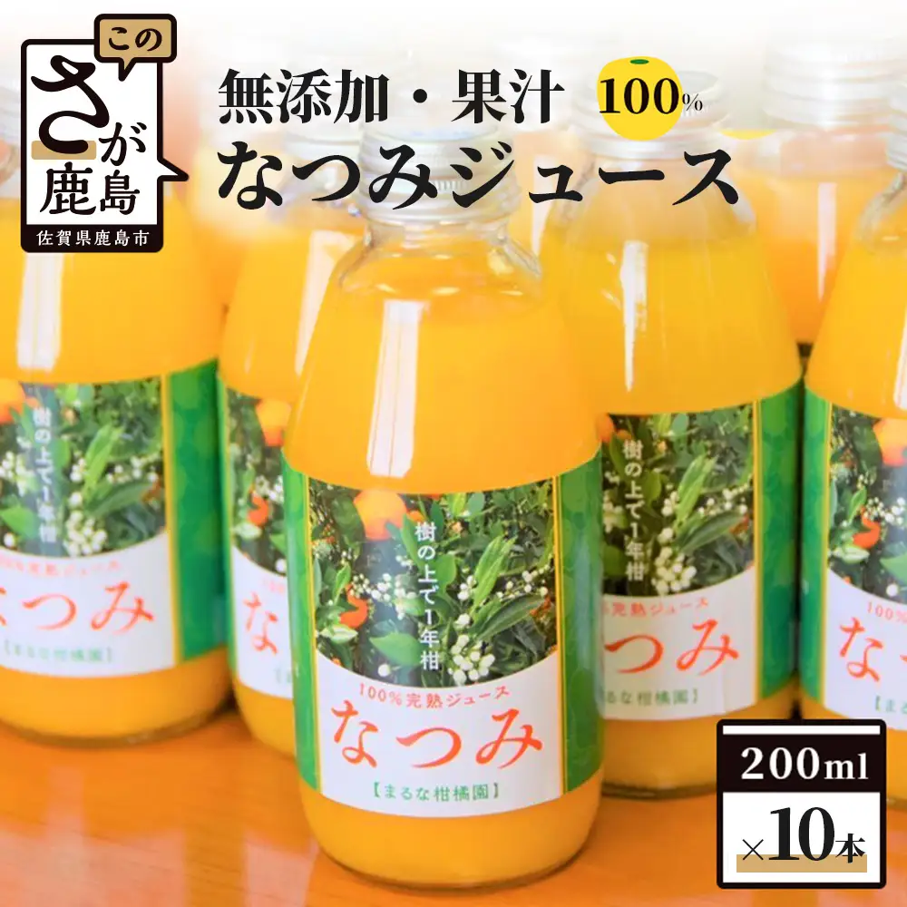  無添加100％南津海（なつみ）ジュース（200ｍｌ×10本） B-123